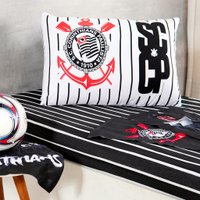 Jogo de Cama Solteiro 2 Pçs Clubes de Futebol Corinthians
