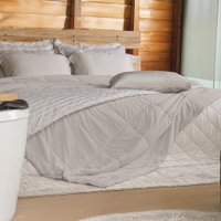 Edredom Queen TermoFresh 100% Poliéster 220x240cm Tessi Pó de Ardósia