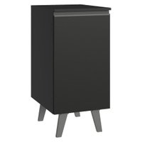 Balcão de Cozinha 40 cm 1 Porta Com Pés Preto Nice Madesa