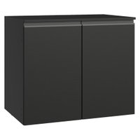 Balcão de Cozinha 80 cm 2 Portas Suspenso Preto Nice Madesa