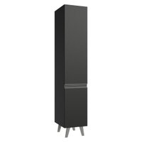 Paneleiro 40 cm 2 Portas Com Pés Preto Nice Madesa