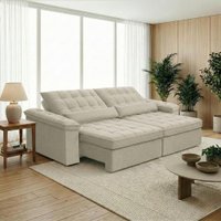 Sofá Retrátil e Reclinável 3 Lugares 2,10m Sole