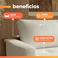 Sofá Cama 3 Lugares 2,60m Orgânico Belissimo
