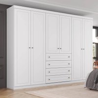 Guarda Roupa Casal 6 Portas 4 Gavetas Amy Casa 812