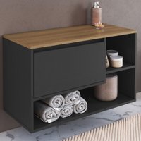 Armário de Banheiro Barcelona 1 Porta Grafite - Art In Móveis