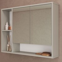 Armário de Banheiro Bari 2 Portas com Espelho Arenas - Art In Móveis