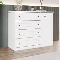C&ocirc;moda 1 Porta 4 Gavetas Amy Casa 812