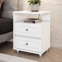 Mesa de Cabeceira Com 2 Gavetas Amy Casa 812