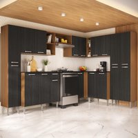 Armário Cozinha Modulada Completa de Canto 464cm Pequim Pop Multimóveis MP3772