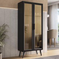 Cristaleira com 2 Portas de Vidro Retrô 68cm Urban Multimóveis MP6040