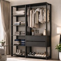 Guarda-Roupa Closet Modulado Arizona 2 Gavetas 135cm Multimóveis MP4783