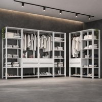 Guarda-Roupa Closet Modulado Arizona 6 Gavetas 405cm Multimóveis MP4785