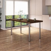 Mesa Estrutura MC1010-TP800 Tampo 1500x800x45mm Nogueira/Cromada