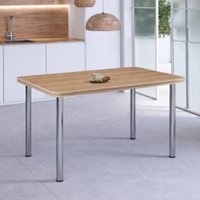 Mesa Estrutura MC1010-TP800 Tampo 1500x800x45mm Mel/Cromada