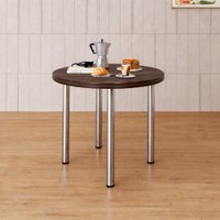 Mesa Estrutura MC4090-TP813 Tampo 900x45mm - Cromada/Nogueira