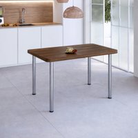 Mesa Estrutura MC4020-TP805 Tampo 1200x750x45mm Cromada/Nogueira