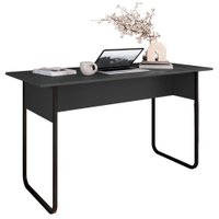 Mesa Escrivaninha Office 135 cm P1070 Grafite Preto PP Milani Store