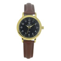 Relógio Unissex Tuguir Analógico Imperium TG30513 Preto e Marrom e Dourado