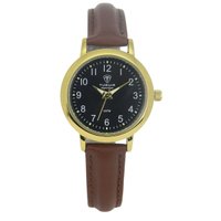 Relógio Unissex Tuguir Analógico Imperium TG30514 Preto e Marrom e Dourado