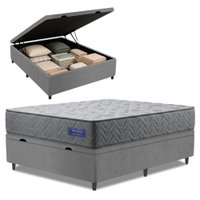 Cama Box Baú Colchão Casal Molas Ensacadas Atlanta 138x188x63cm