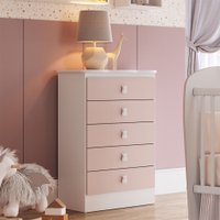 C&ocirc;moda Ursinho Infantil com 5 Gavetas MDP 15mm Percasa