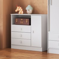 C&ocirc;moda Infantil 3 Gavetas 1 Porta MDP 15mm Percasa