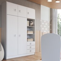 Roupeiro Infantil em MDP 5 Portas 3 Gavetas Percasa