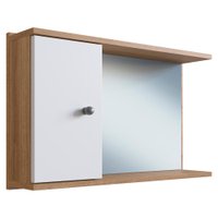 Armário Espelheira LVA05 1 Porta 60 cm LVA05  Mell Branco NOVAM
