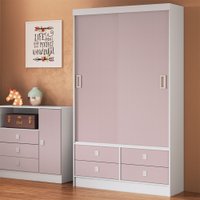 Roupeiro Casal em MDP com 2 Portas e 4 Gavetas Percasa