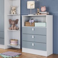 C&ocirc;moda Infantil Ursinho com 3 Gavetas MDP 15mm Percasa
