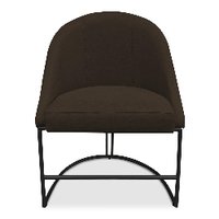 Kit 02 Cadeiras Poltrona de Jantar Bela Suede Base Metálica Industrial Preto - Pallazio