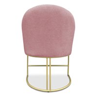 Kit 06 Cadeiras Poltrona de Jantar Bela Veludo Base Metálica Industrial Dourado - Pallazio