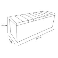 Calçadeira Recamier Baú Queen 1,60m Holanda Suede - Pallazio