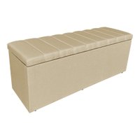 Calçadeira Recamier Baú Queen 1,60m Holanda Linho - Pallazio