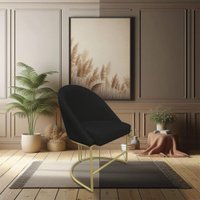 Kit 08 Cadeiras Poltrona de Jantar Bela Veludo Base Metálica Industrial Dourado - Pallazio