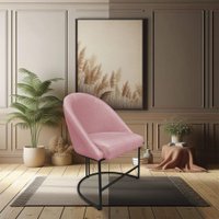 Cadeira Poltrona de Jantar Bela Veludo Base Metálica Industrial Preto - Pallazio