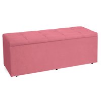 Kit Cabeceira e Calçadeira Baú Queen 1,60m Roma Suede - Pallazio