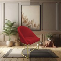 Kit 08 Cadeiras Poltrona de Jantar Bela Suede Base Metálica Industrial Dourado - Pallazio
