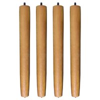 Kit 4 Pés Palito Castanho 35 cm Com Sapatas Plásticas - Pallazio