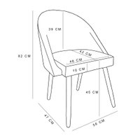 Kit 06 Cadeiras Jantar Bela Suede Pés Palito Castanho - Pallazio