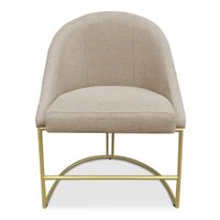 Kit 02 Cadeiras Poltrona de Jantar Bela Suede Base Metálica Industrial Dourado - Pallazio