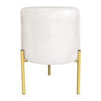 Kit 2 Puffs Decorativo Soren Suede Pés de Ferro Dourado - Pallazio