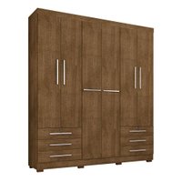 Guarda Roupa Casal Holanda 6 Portas e 6 Gavetas Malbec - Pallazio