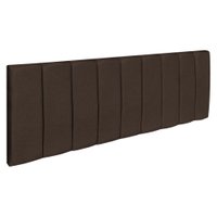 Cabeceira Painel Solteiro 0,90m Holanda Suede Marrom - Pallazio