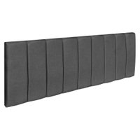 Cabeceira Painel King 1,95m Holanda Suede Grafite - Pallazio