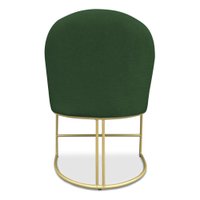 Kit 06 Cadeiras Poltrona de Jantar Bela Suede Base Metálica Industrial Dourado - Pallazio