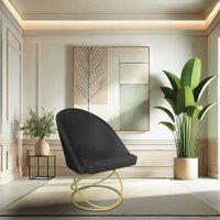Kit 08 Cadeiras Poltrona de Jantar Bela Veludo Base Metálica Luxo Dourado - Pallazio
