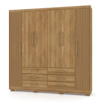 Guarda Roupa Casal 6 Portas e 6 Gavetas Toronto Nature/Brisa - Pallazio