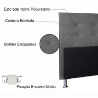 Kit Cabeceira e Calçadeira Baú Solteiro 0,90m Berlim Corano - Pallazio