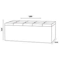 Kit Cabeceira e Calçadeira Baú Queen 1,60m Berlim Corano - Pallazio